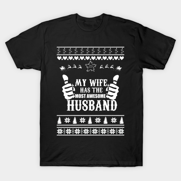 Merry Christmas WIFE HUSBAND T-Shirt by bryanwilly